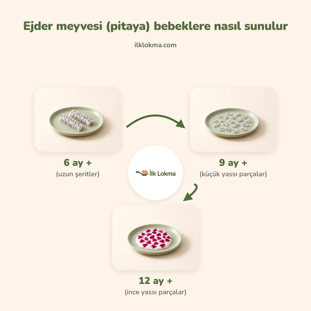 Ejder meyvesi (pitaya) yaşa göre nasıl sunulur