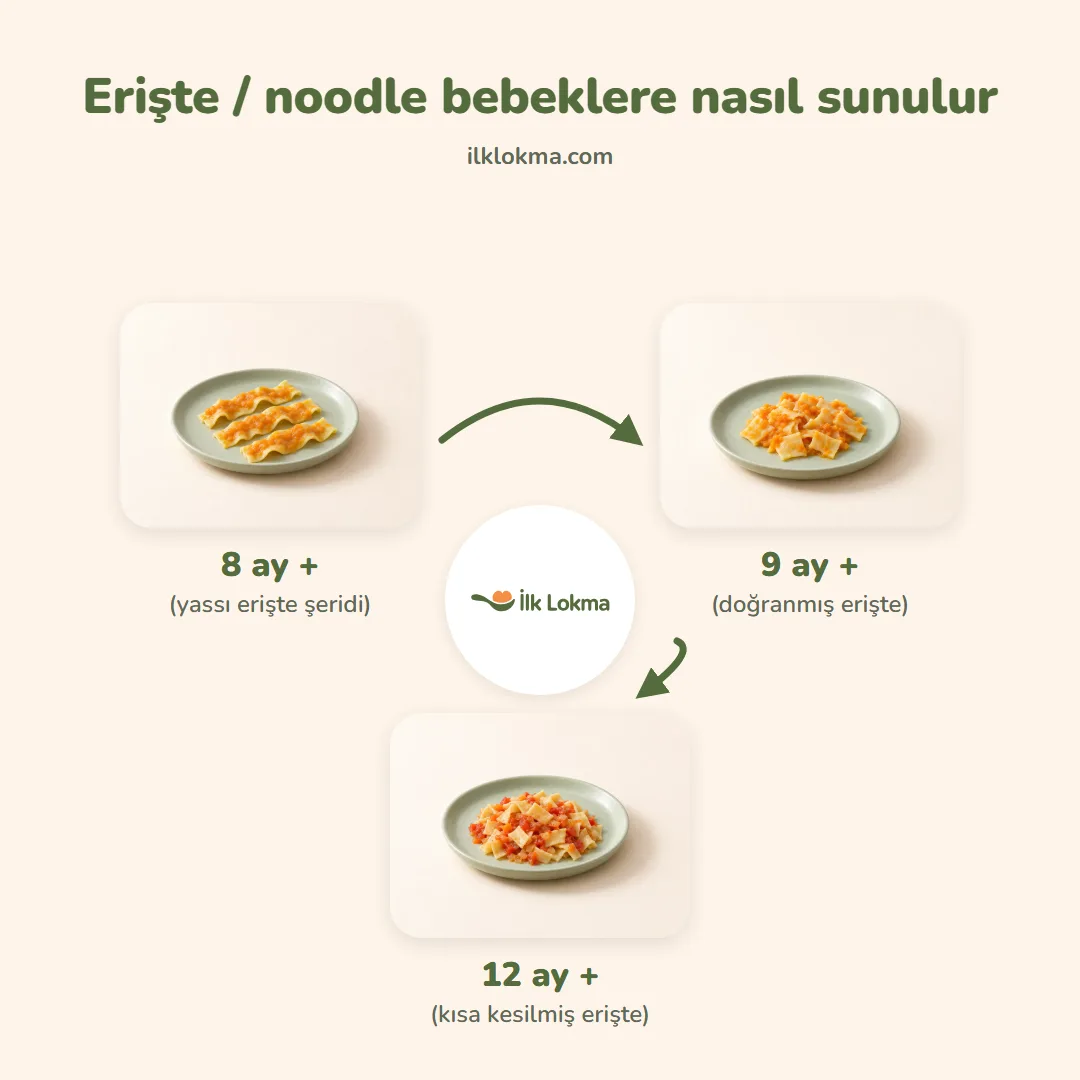 Erişte / noodle yaşa göre nasıl sunulur