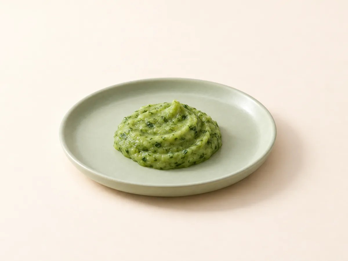 Kale (kıvırcık lahana), 6 ay +: kale püresi