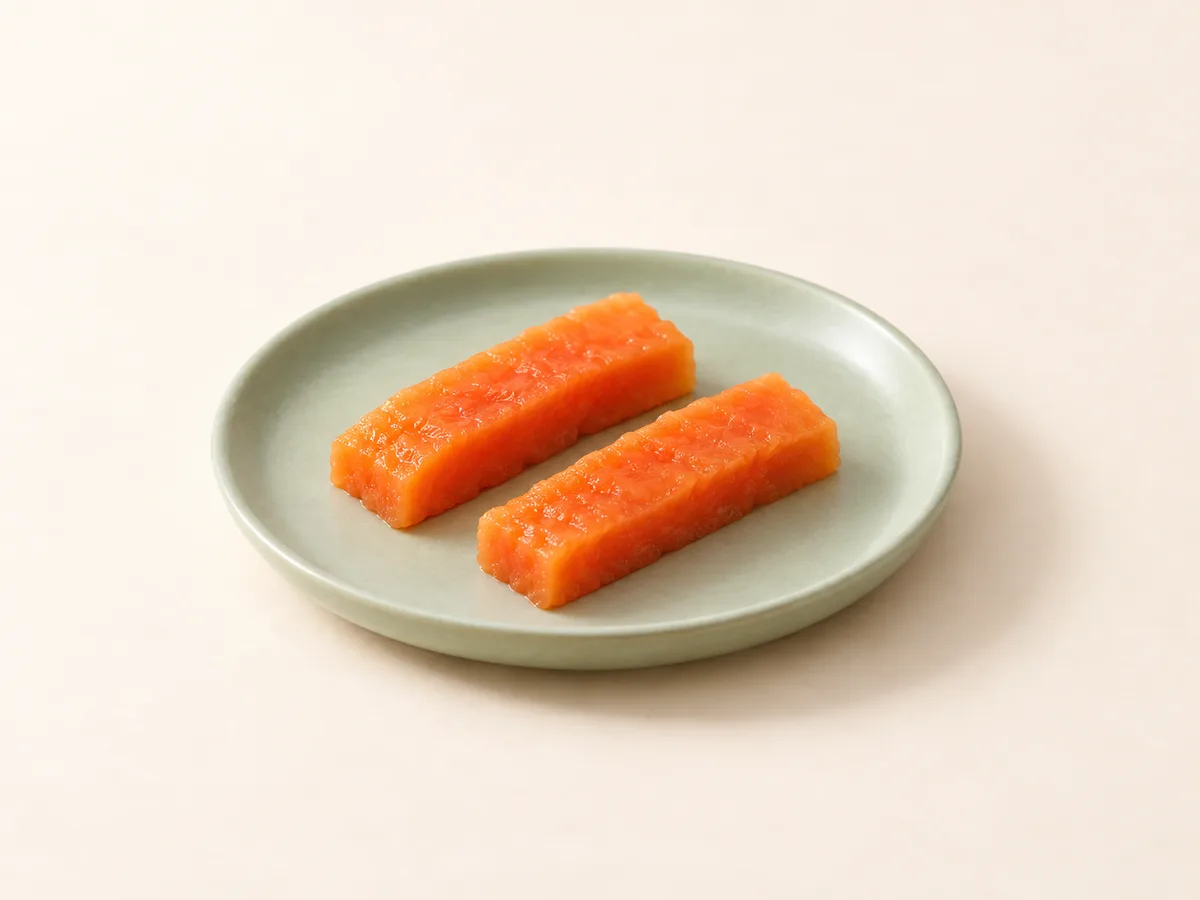 Papaya, 6 ay +: papaya şeritleri