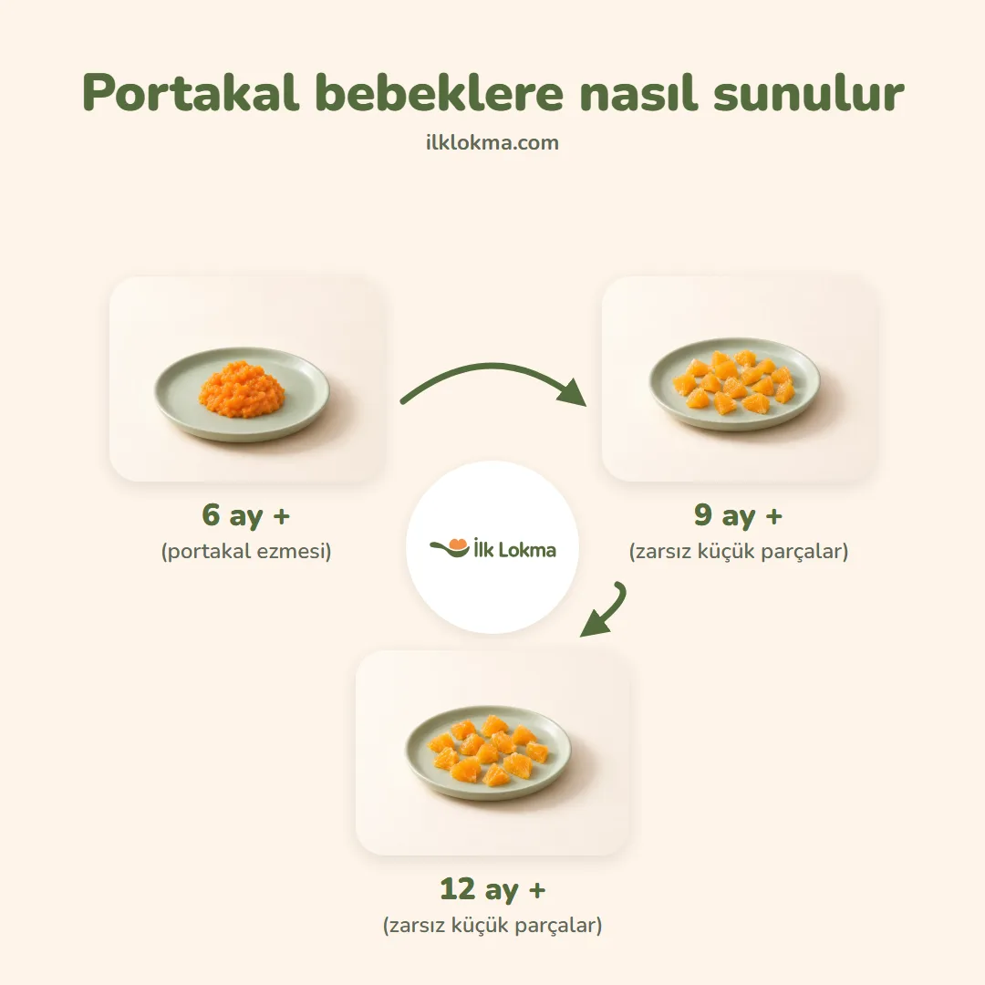Portakal yaşa göre nasıl sunulur