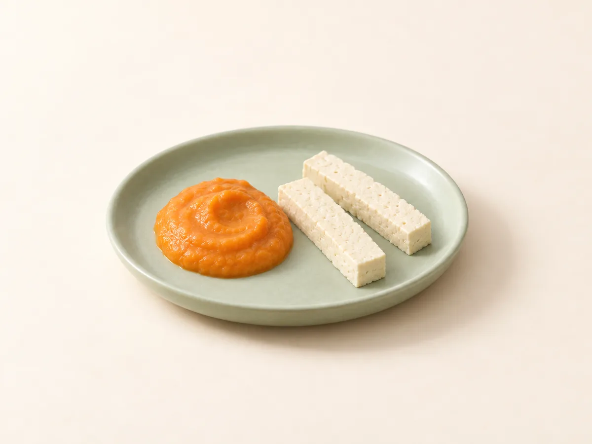Tofu, 7 ay +: ezme ve uzun şerit