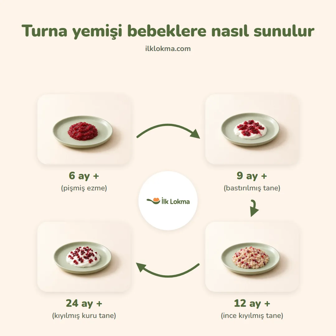 Turna yemişi yaşa göre nasıl sunulur