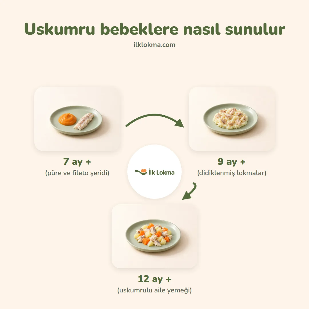 Uskumru yaşa göre nasıl sunulur
