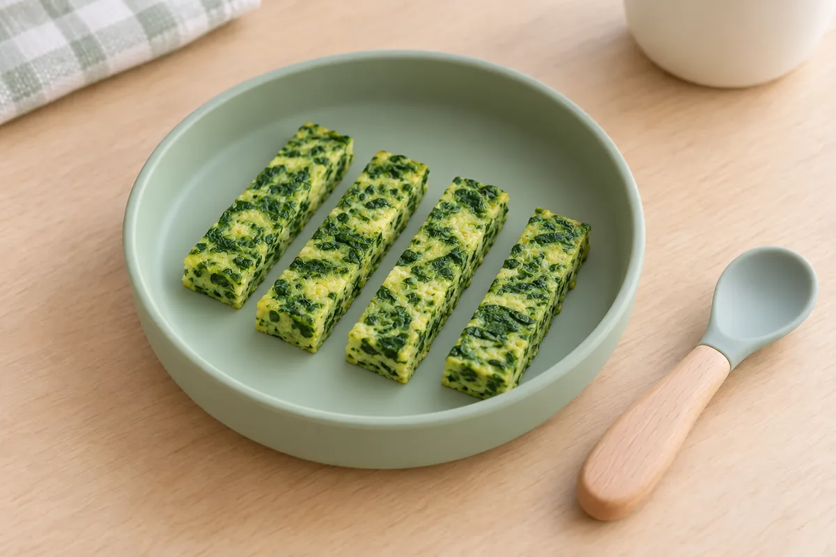 Fırında ıspanaklı omlet dilimleri